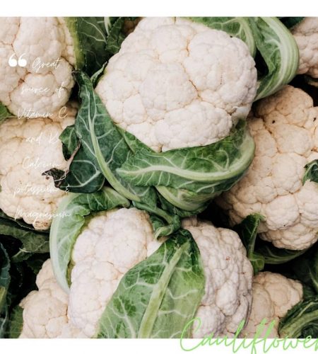 Part of selfcare involves feeding your body with vitamins and nutrients - Cauliflower - Easy Pizi Fruits and Veggies